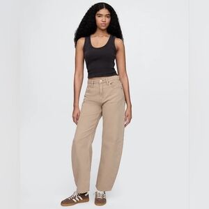 NWT GAP Barrel Tan High Rise Jeans 29S